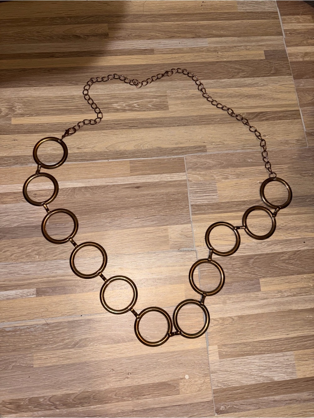 Women’s Gold-Tone Open Circle Link Belt small waist